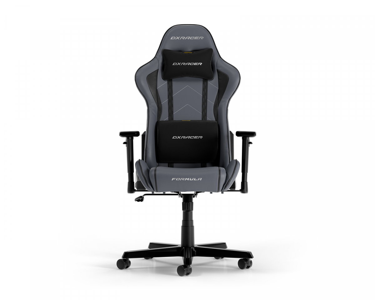 DXRacer FORMULA L Grau & Schwarz PVC Leder FORMULA-L-H08-LTC-GN-X1