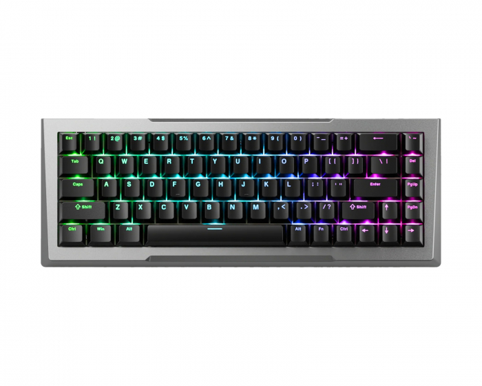 Pwnage Zenblade 65 CNC Mechanische Tastatur - Shine through - Silber