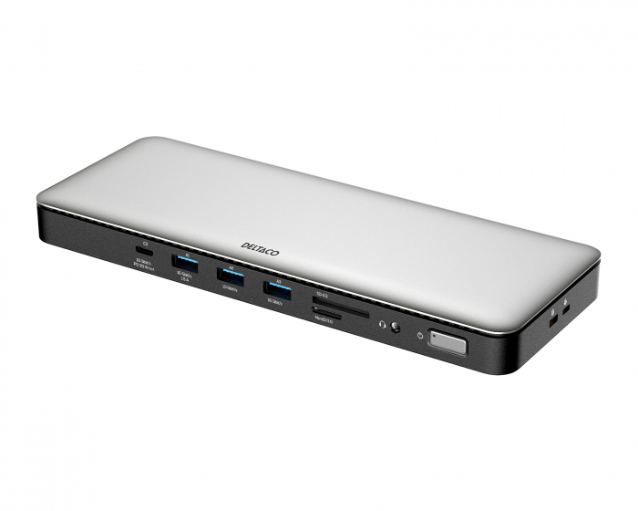 Deltaco USB-C Dockingstation mit 15 Ports - Grau