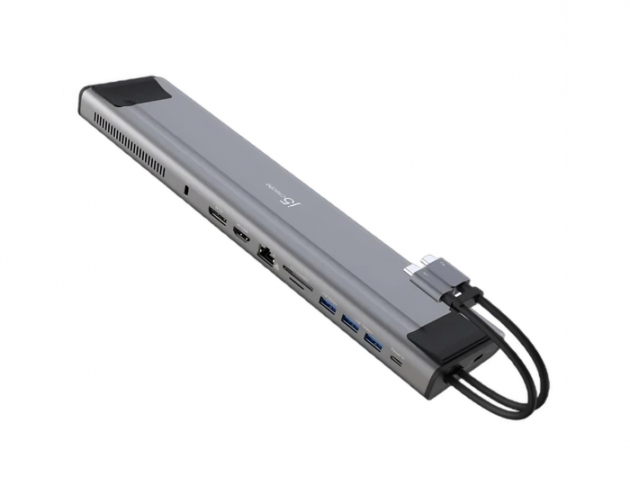 j5create Dual-Monitor USB-C Dockingstation M.2 nvme mit 9 ports - Grau