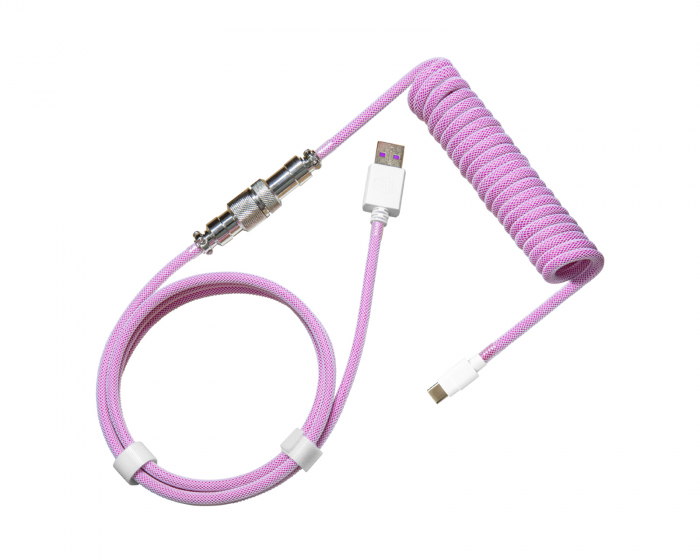 Cooler Master Coiled Cable USB-C zu USB-A 1.5m - Aviator - Candy Magenta