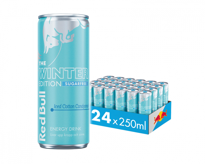 Red Bull 24x Energy Drink, 250 ml, Iced Cotton Candy Sugarfree