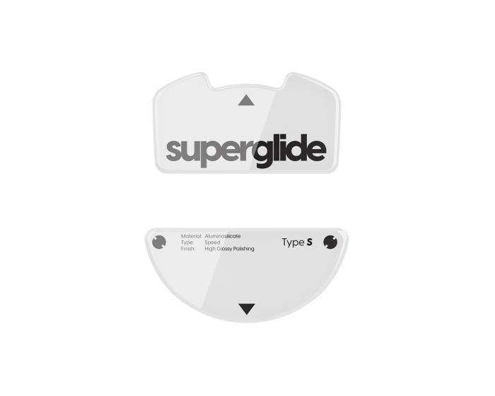 Superglide Glas Skates für Razer Viper V3 Pro - Weiß