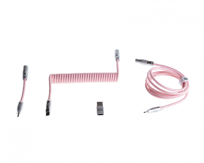 Wooting Coiled USB-C Kabel - Blossom Pink