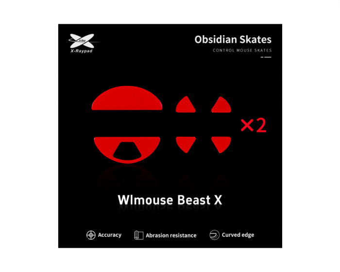 X-raypad Obsidian Mouse Skates für WLmouse Beast X