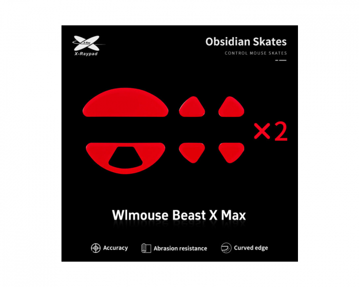 X-raypad Obsidian Mouse Skates für WLmouse Beast X Max