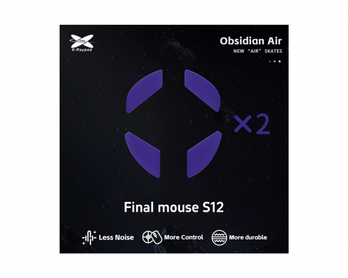 X-raypad Obsidian Air Mouse Skates für Final Mouse S12