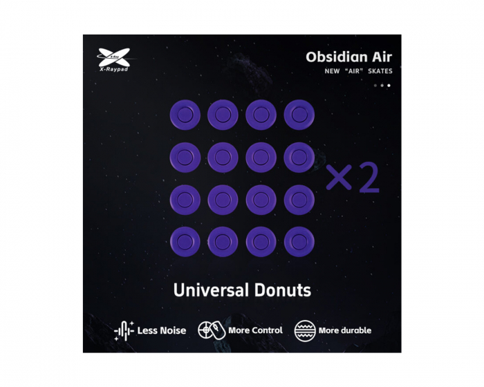 X-raypad Obsidian Air Mouse Skates - Universal Donuts