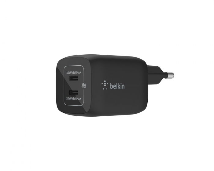 Belkin Boost Charge 65W USB-C Wandladegerät - 2-port - Schwarz