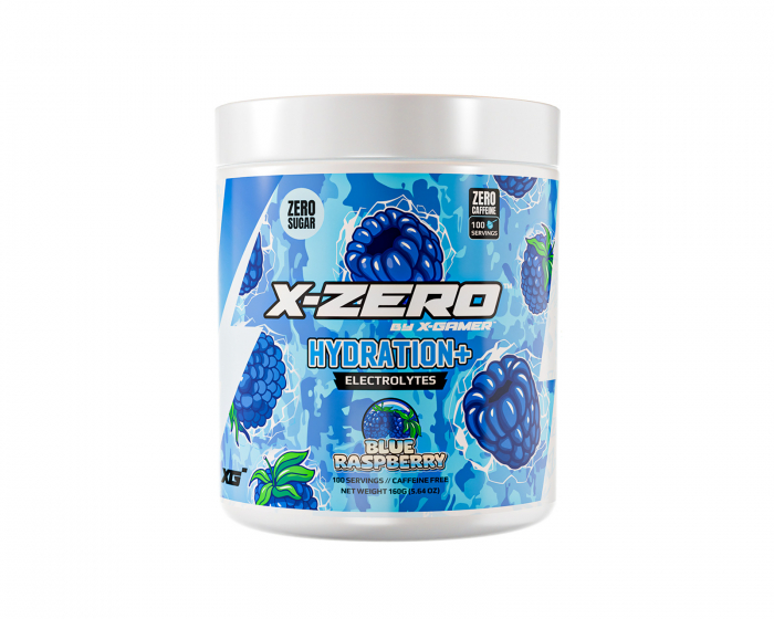 X-Gamer X-Zero Hydration+ Blue Raspberry - 100 Portionen