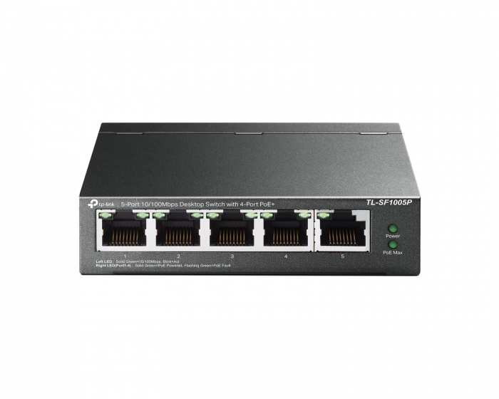 TP-Link SG1005P Metall Netzwerkswitch 5-Ports Unmanaged (4-PoE), 10/100/1000Mbps