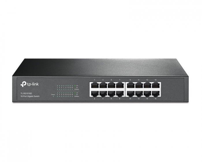 TP-Link SG1016D Metall 16-Port Gigabit Netzwerkswitch, 10/100/1000Mbps