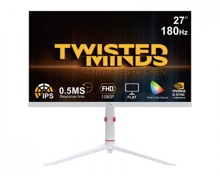 Twisted Minds Artic Pro Series 27” FHD, 180Hz, Fast IPS, 0.5ms, HDR400 Gaming Monitor