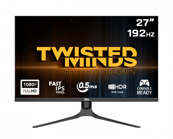 Twisted Minds Supreme Series 27” FHD, 192Hz, Fast IPS, 0.5ms, HDR400 Gaming Monitor