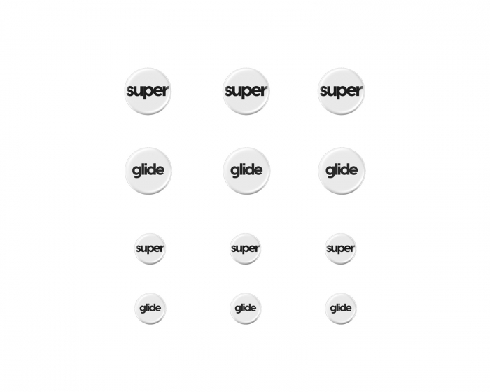 Superglide Version 2 Glas Skates Dots - Universal - 6mm + 9mm - 12 pcs