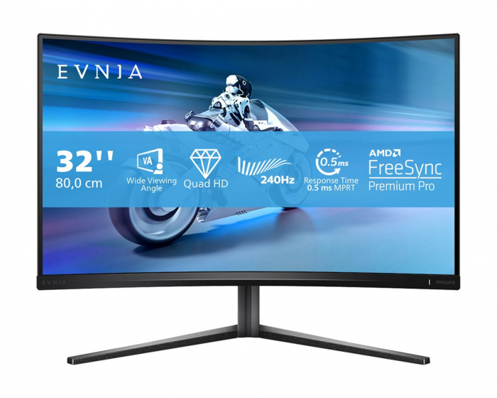 Philips Evnia 5000 32” Curved Gaming Monitor 240Hz 0,5ms QHD VA