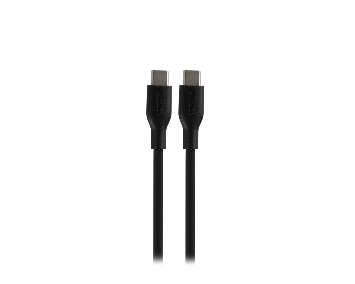 Deltaco USB-C Ladekabel 60W Silikon - Schwarz - 1,5m