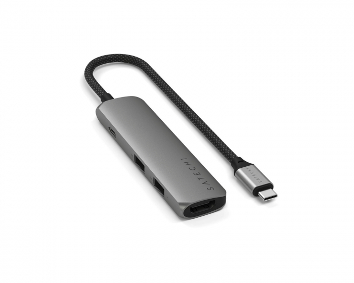 Satechi 6-in-1 USB-C Slim Multiport Adapter 4K HDMI - Weltraumgrau