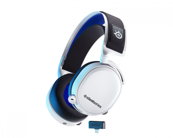 SteelSeries Arctis 7P+ Kabellos Gaming-Headset - Weiß/Blau (DEMO)