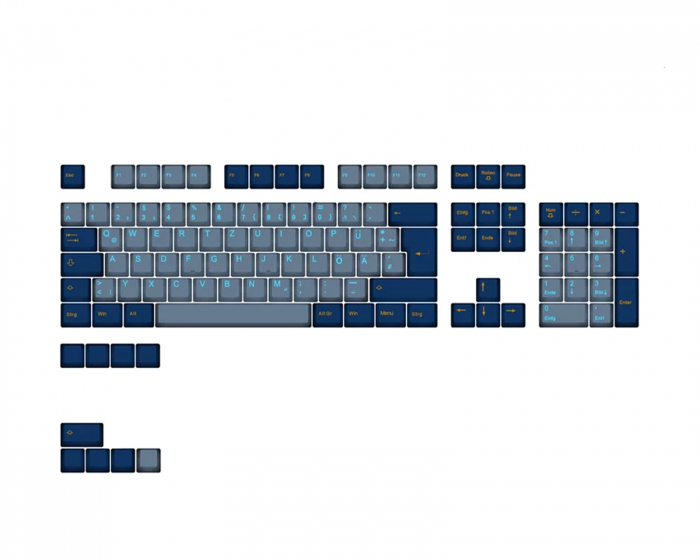 Tai-Hao PBT Double-shot Keycaps German Layout - Dark Tunnel (DEMO)