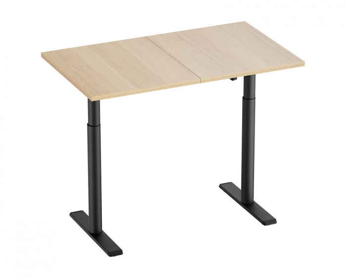 MaxMount Schreibtisch Elektrisch Höhenverstellbar 120 x70 cm - Schwarz/Eiche