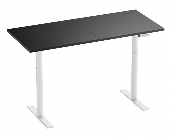 MaxMount Premium Schreibtisch Elektrisch Höhenverstellbar 1600x700mm - Weiß/Schwarz